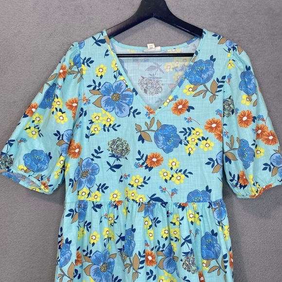 ➕ 🍂🍁 LoveShackFancy Inspired TALL A.N.A Short Sleeve Shift Dress SZ XL TALL - Picture 6 of 7